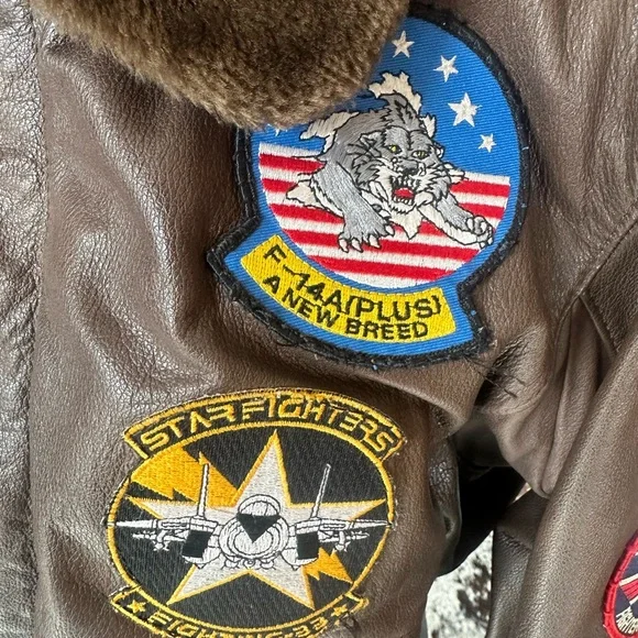 SALE***Vintage Adventure Bound Bomber Flight Leather Jacket One Of A Kind - Picture 4 of 16